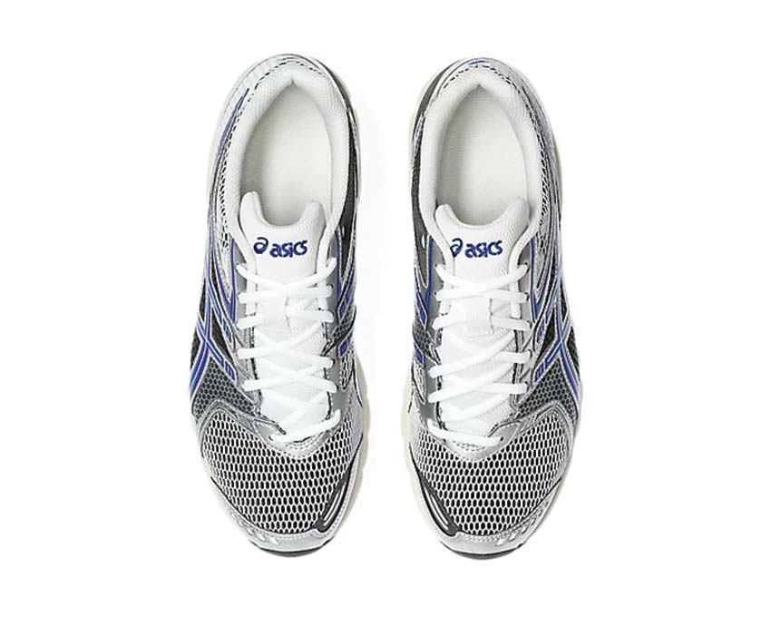 Asics Gel DS Trainer 14 White/Asics Blue détail — mesh et overlay structuré