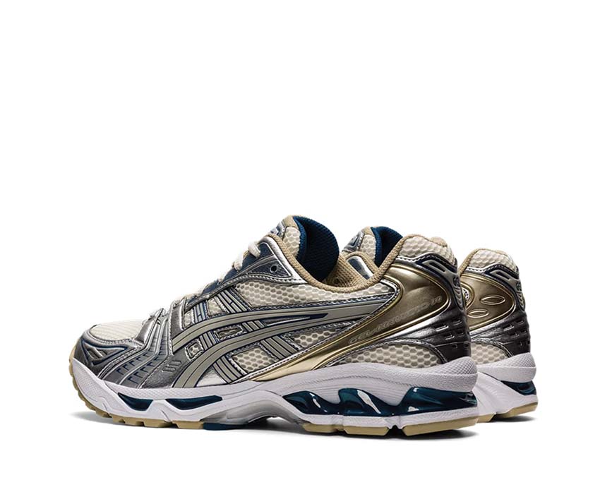 Asics Gel Kayano 14 Cream/Pure Silver semelle — amorti Gel avant/arrière