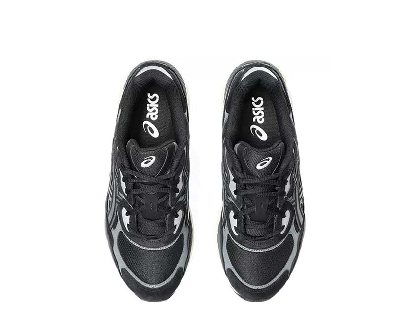 Asics Gel NYC Black/Black arrière — amorti Gel talon vintage