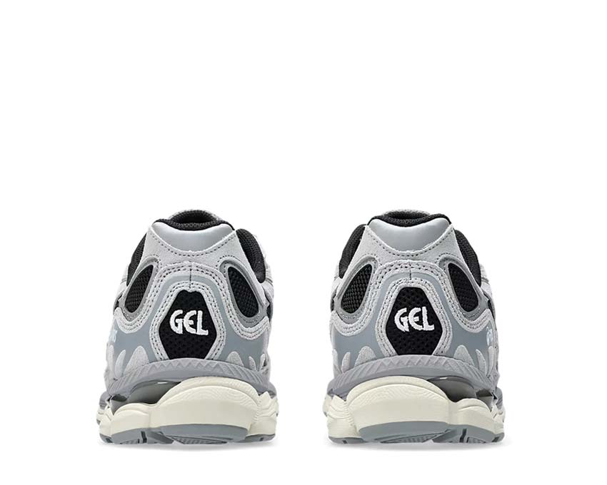 Asics Gel NYC Piedmont Grey Black/Piedmont Grey detalle — mesh y cuero urbano