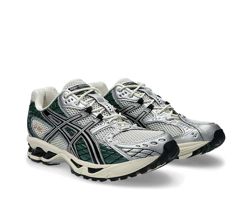 Asics Gel Nimbus 10.1 Cream/Grove vue latérale — tige mesh respirante