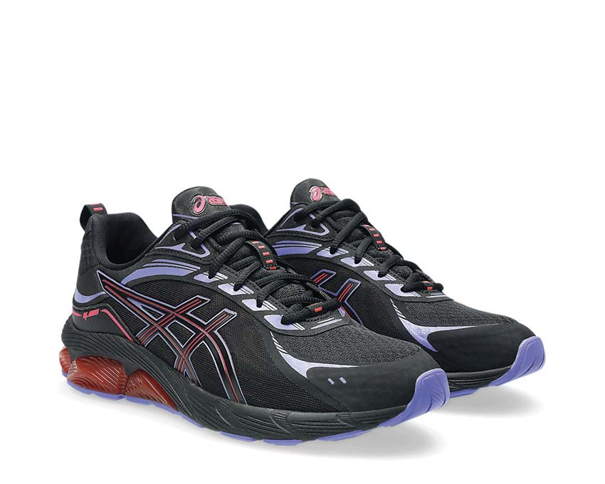 Asics Gel Quantum 180 VIII Black/Diva Pink vista laterale — tomaia mesh traspirante