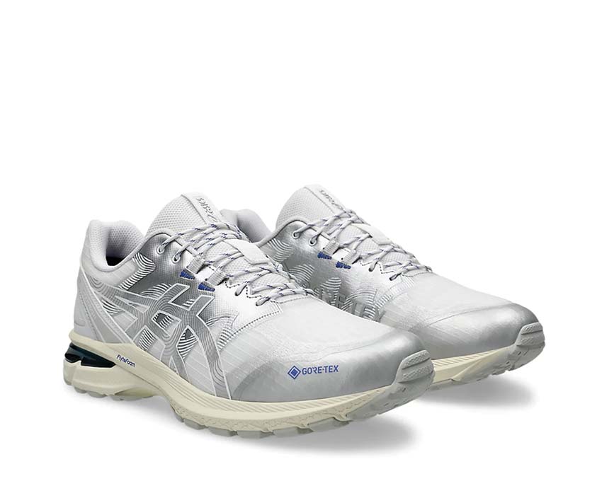 Asics Gel Terrain GTX White/Pure Silver vue latérale — membrane Gore-Tex imperméable