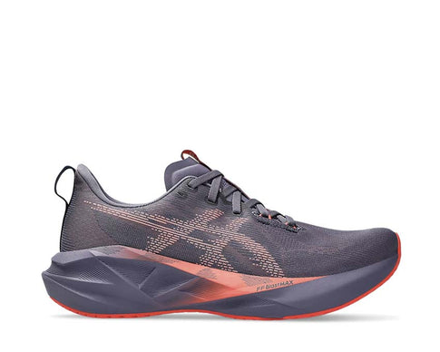 Asics Novablast 5 Greyish Purple/Coral Reef — running femme réactif FlyteFoam