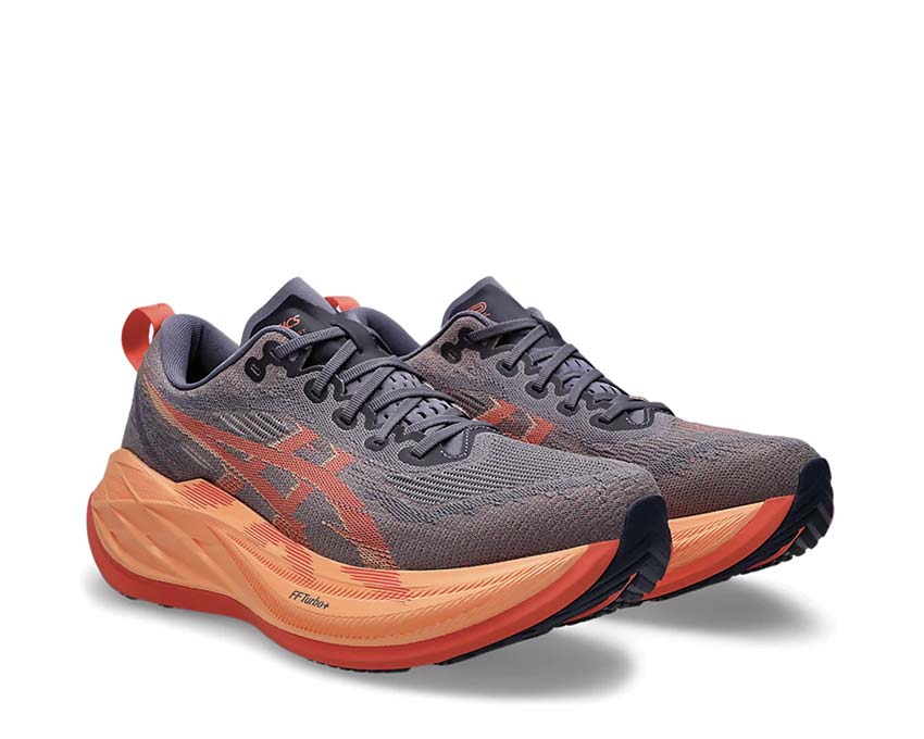 Asics Superblast 2 Greyish Purple/Coral Reef vue latérale — profil running réactif