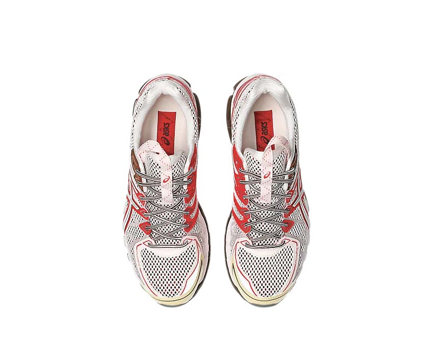 Asics UB9-S Gel Kayano 20 Kiko Kostadinov Crystal Pink/Classic Red vista trasera — amortiguación Gel colaboración