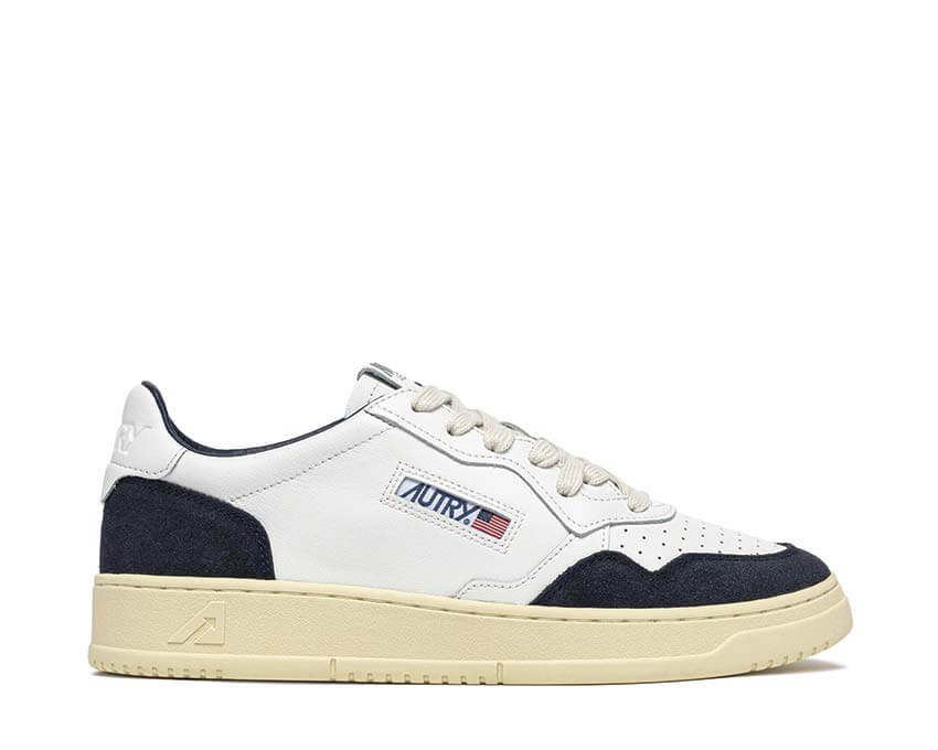 Autry Medalist Low Ocean — sneaker homme cuir bleu océan aquatique rétro sport