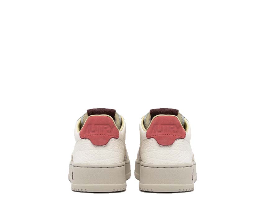 Autry Medalist Low W Nubuck Suede Rose Sand sole — vintage rubber sole