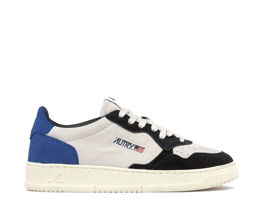 Autry Medalist Low Tricolore Suede Electric Black — sneaker homme cuir rétro sport