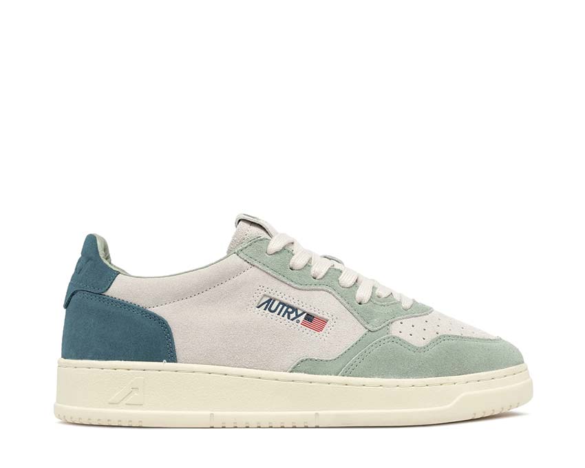 Autry Medalist Low Tricolore Suede Griffon Black — zapatilla hombre cuero retro sport