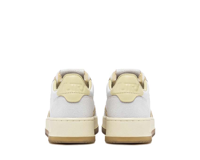 Autry Medalist Low W Virgin Crack White Hay detalle — paneles de colores