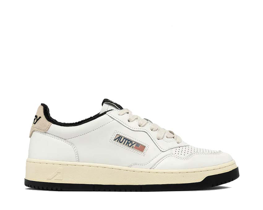 Autry Medalist Low Virgin Sponge White Black — zapatilla hombre cuero retro sport