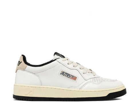 Autry Medalist Low Virgin Sponge White Black — zapatilla hombre cuero retro sport