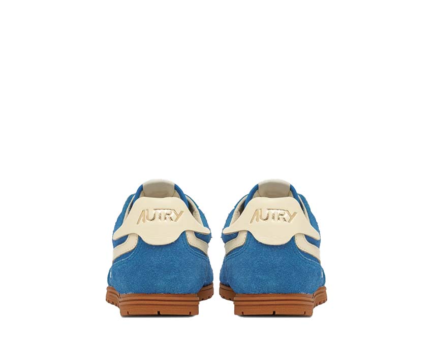 Autry Windspin Low WSLMUB18 détail — logo Autry daim bleu marine Windspin