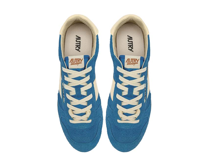 Autry Windspin Low Blue Yacht dos — talon Windspin Low daim bleu marine
