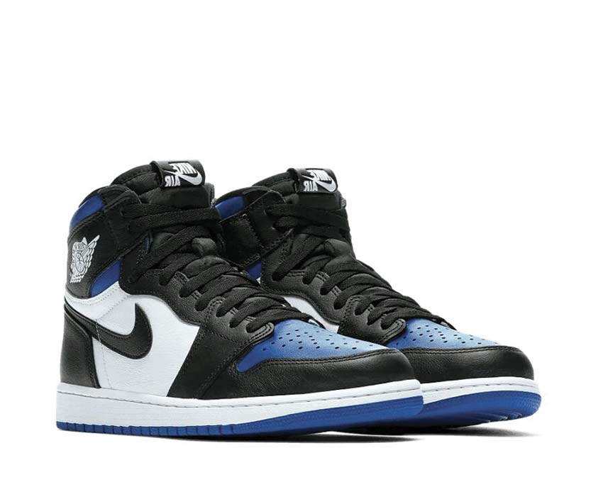 Air Jordan 1 Retro High OG Game Royal vista lateral — cuero azul Game Royal