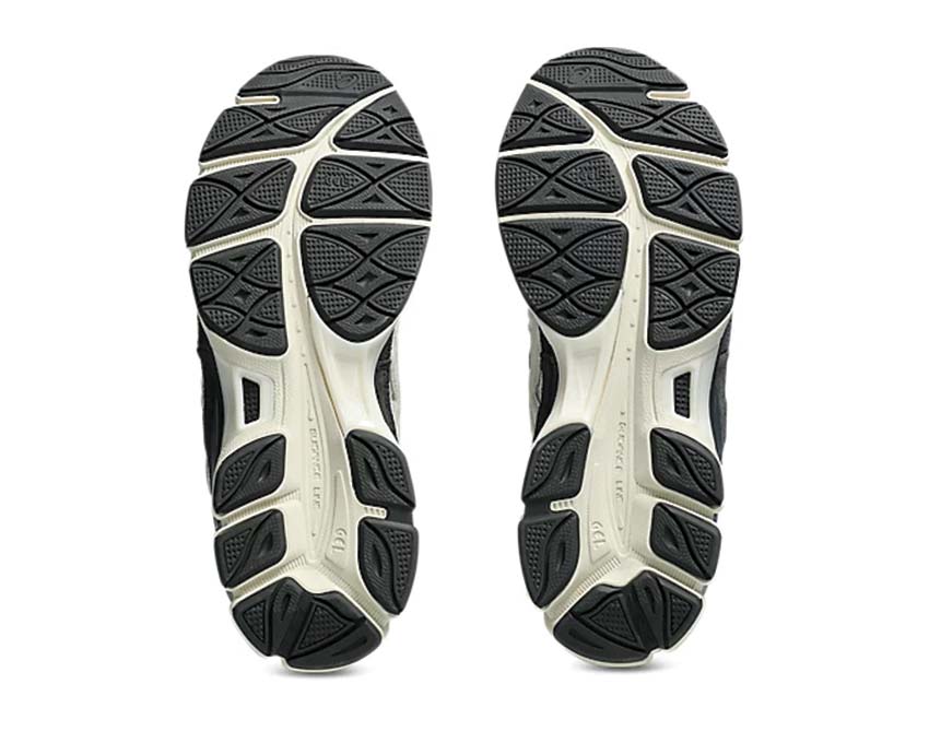 Asics Gel NYC White / Smoke Grey arrière — amorti GEL talon vintage