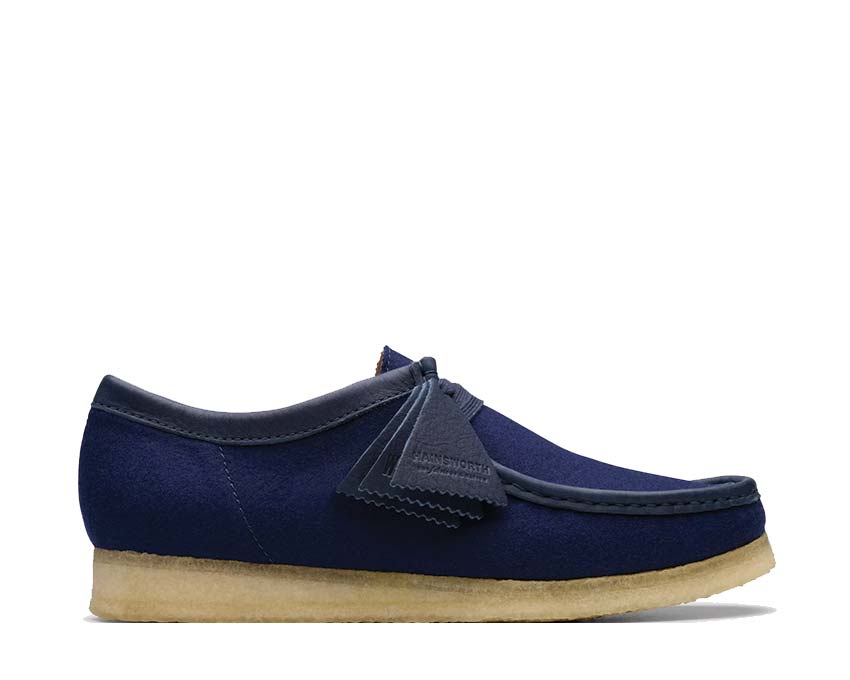 Clark  Wallabee Navy Wool 26178225 7 070