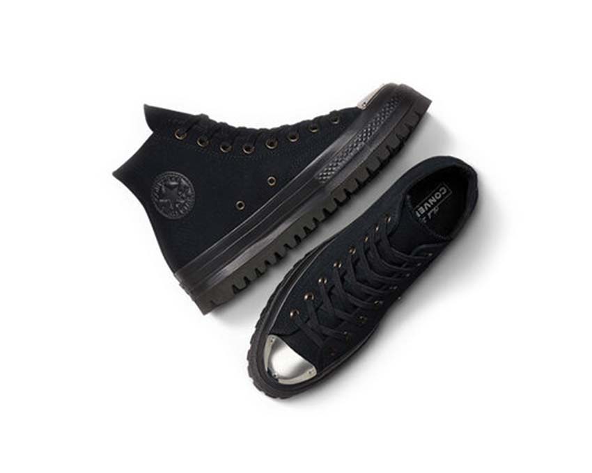 Converse Chuck 70 Canvas Ltd Black/Mono-Meta sole — black thick vulcanized sole