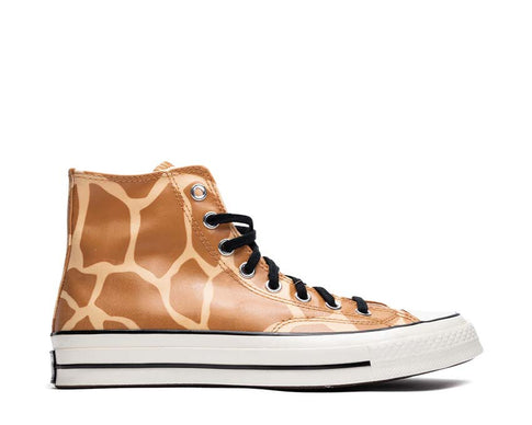 Converse Chuck 70 Giraffe Print Ginger Snap Egret — sneaker unisexe girafe phosphorescente