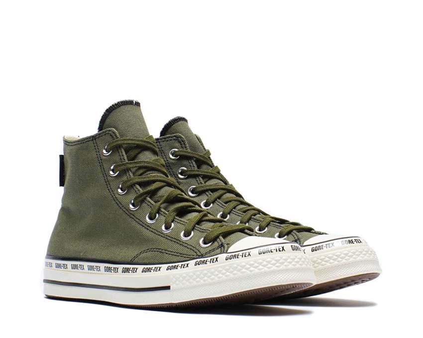 Converse Chuck 70 Gore-Tex Utility Black Egret vista lateral — membrana Gore-Tex