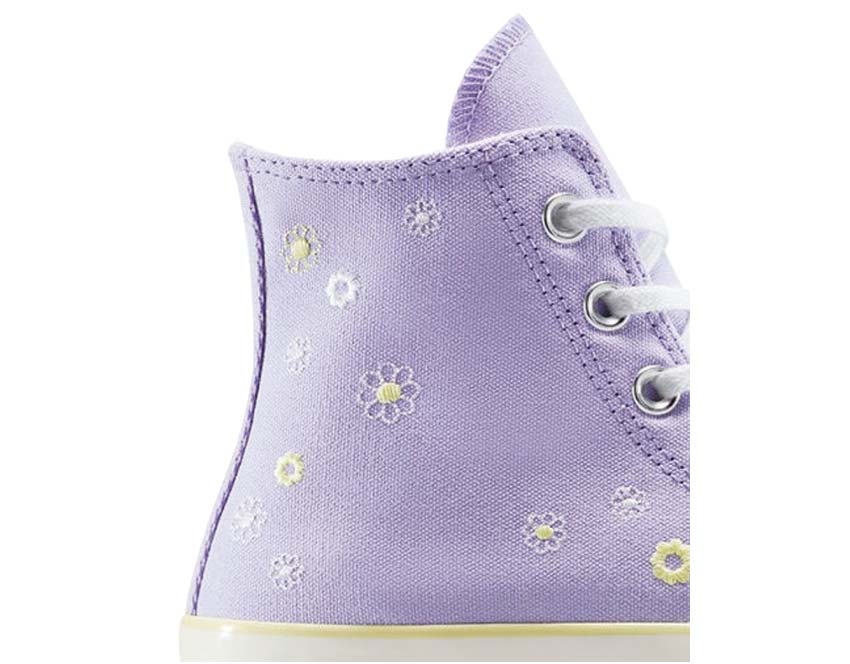 Converse Chuck 70 Hi Flower Patch vue latérale — tige haute toile patch floral coloré