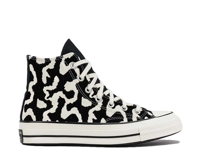 Converse Chuck 70 Hi Black Egret — sneaker donna tela nero panna