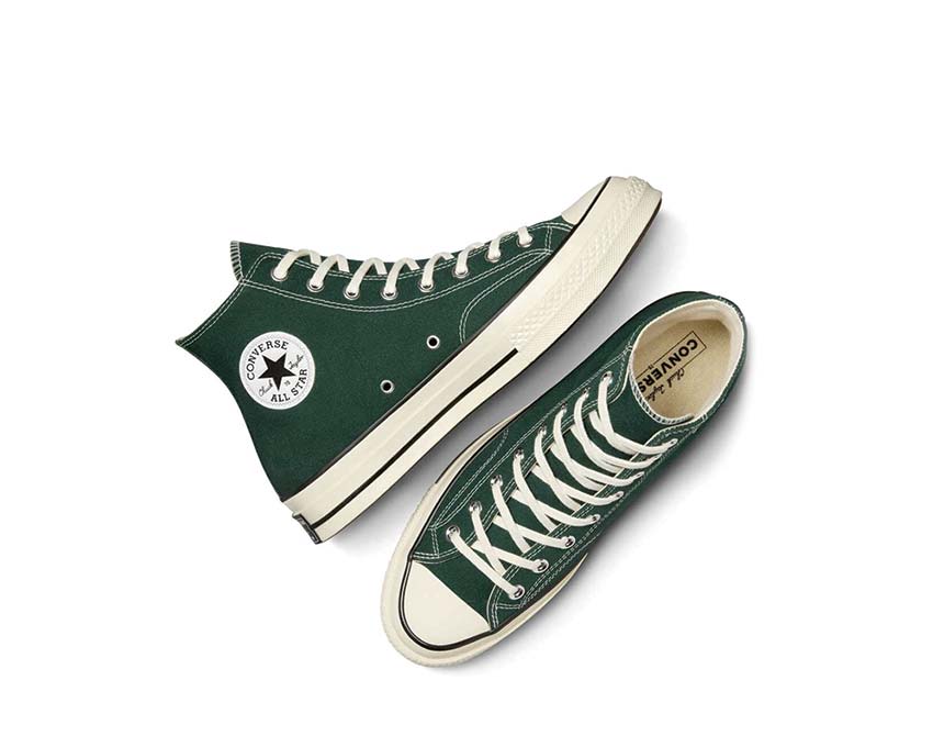Converse Chuck 70 Hi Green Envy/Egret/Forest Green vista lateral — caña alta verde envy egret