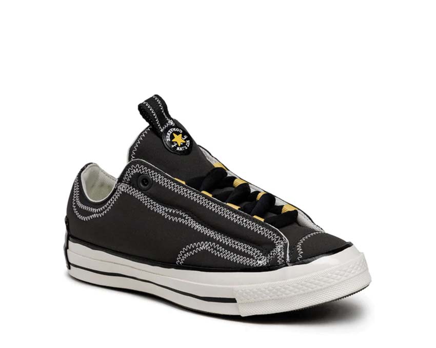Converse Chuck Taylor All Star 70 OX Puffed Dense Canopy vue latérale — profil low vert bouffi