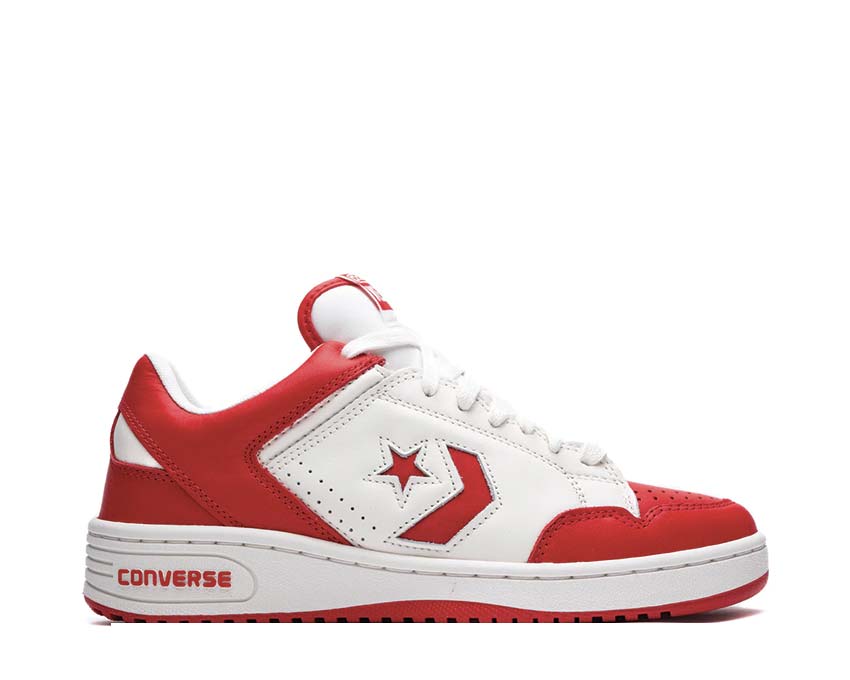 Converse Weapon OX Red Vintage White — sneaker homme cuir rouge vintage