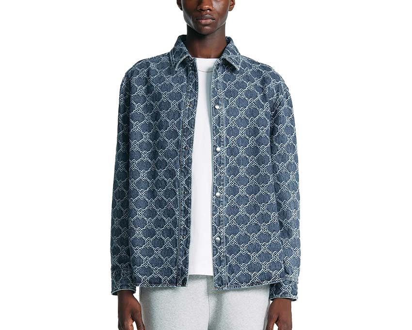 Daily Paper Rahul Shield Shirt Blue detail — shield motif chest