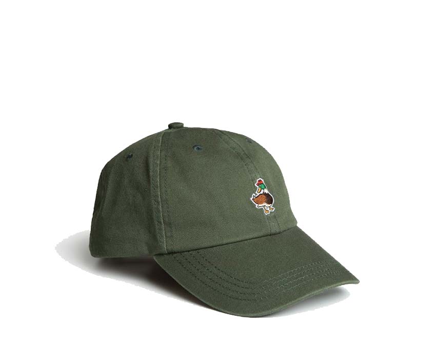 Edmmond Studios 10 Years Duck Cap Dark Green vista lateral — perfil gorra