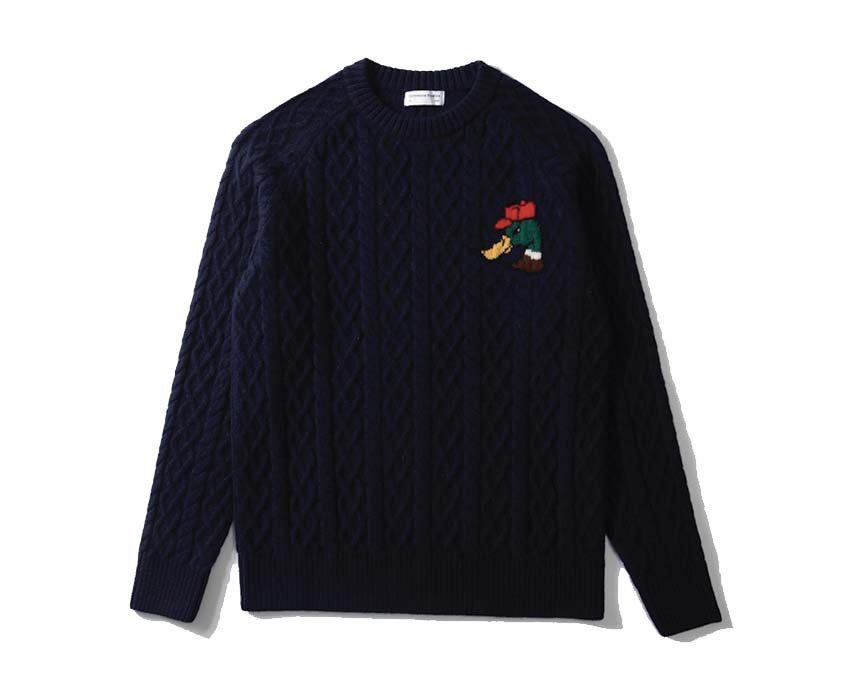 Edmmond Studios 10 Years Sweater Plain Navy — pull unisexe tricot anniversaire