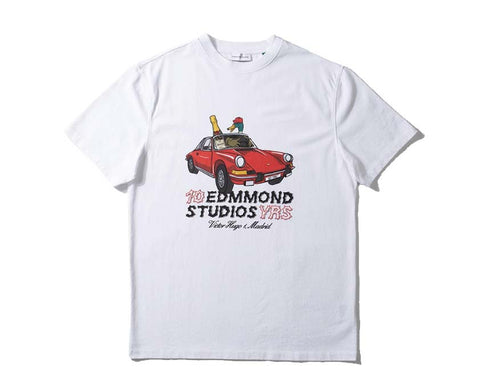 Edmmond Studios 10 Years T-Shirt White — camiseta unisex algodón aniversario