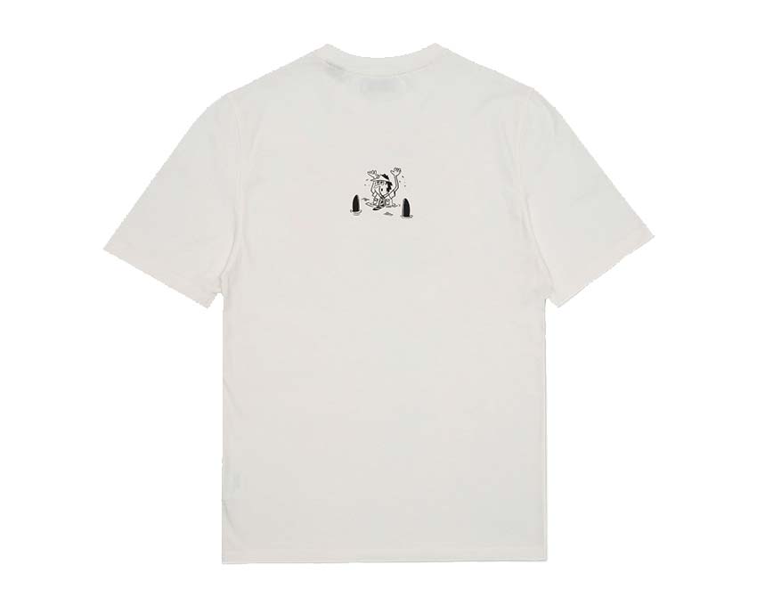 Edmmond Studios Boxy Tee Off White Seitenansicht — weiter Schnitt dicke Baumwolle