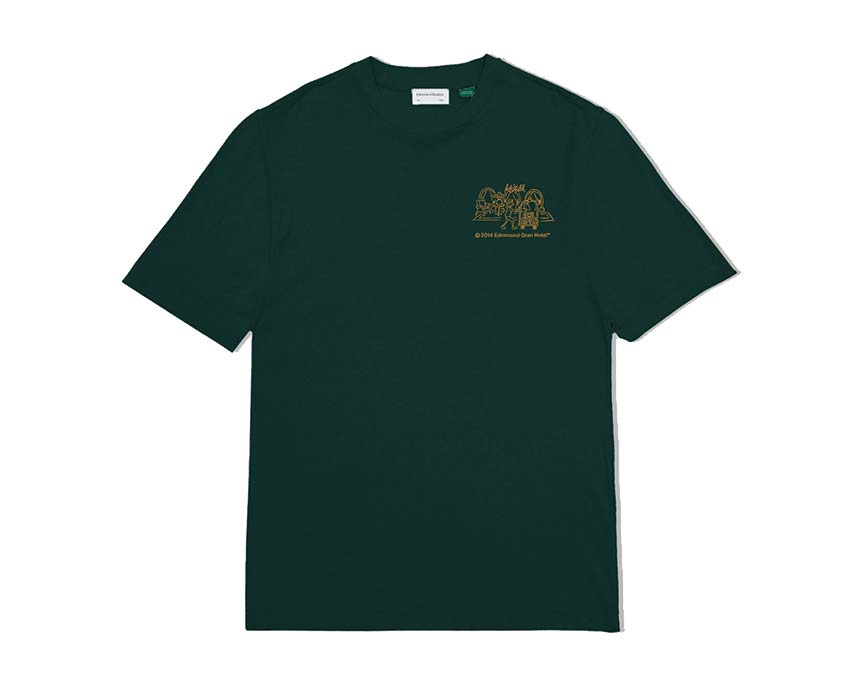 Edmmond Studios Gran Motel Group Tee Dark Green — men's t-shirt motel motif