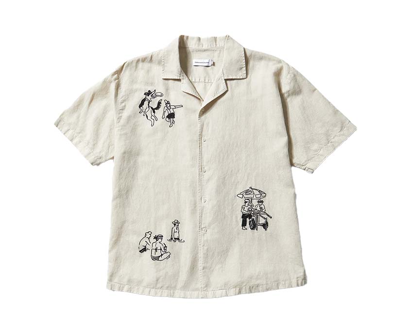 Edmmond Studios Sunny Day Short Sleeve Beige — camisa unisex manga corta