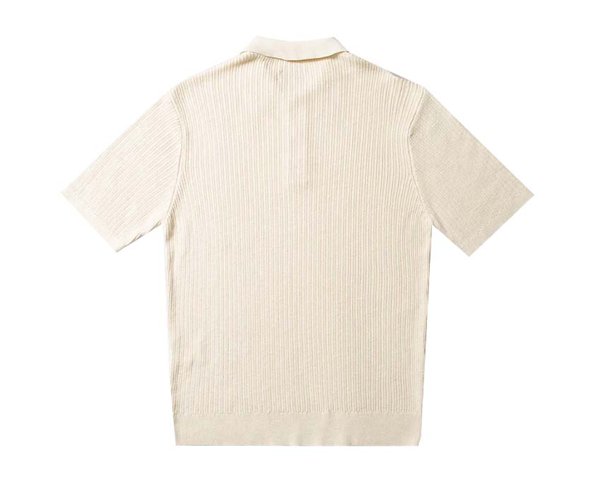 Edmmond Studios Sunset Polo Beige vista laterale — cotone piquet casual