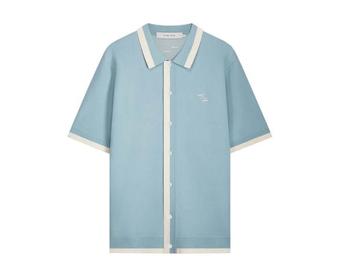 Filling Pieces Knit Shirt Gardener Arona — chemise tricot Filling Pieces vert arona casual