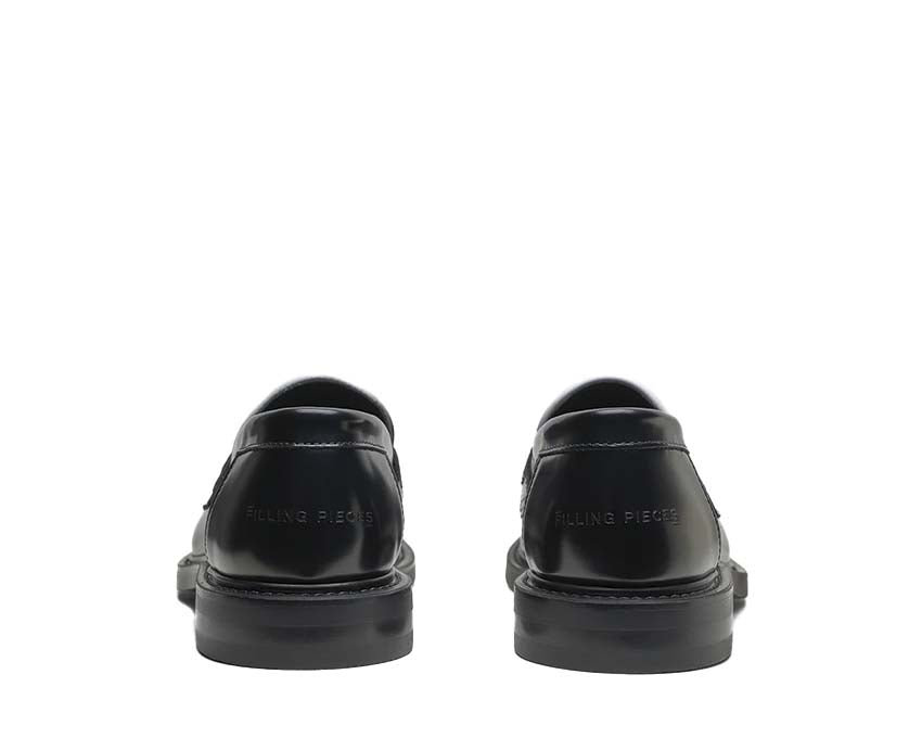 Filling Pieces Loafer Gowtu Studs Black sole — stitched leather sole