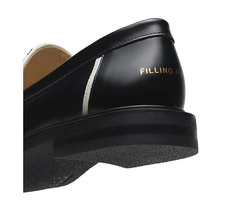 Filling Pieces Loafer Vinyl Black suola — suola pelle cucita a mano