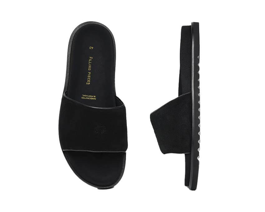 Filling Pieces Pool Slide Knot Black détail — nœud sculptural