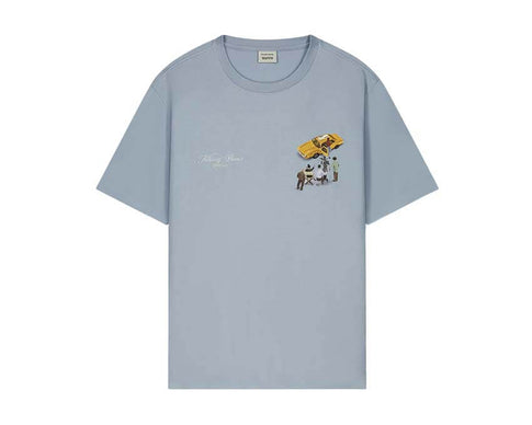 Filling Pieces T-Shirt Film Set Bleu Céleste — t-shirt homme film set bleu Filling Pieces