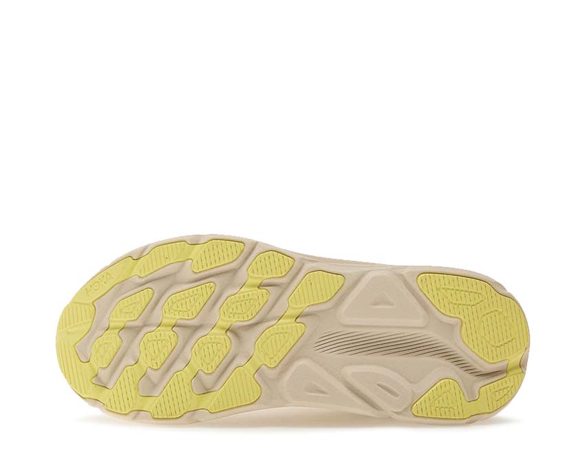 HOKA Clifton 9 GTX Varsity Yellow detalle — parte superior de malla ligera
