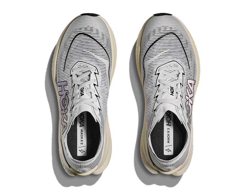 HOKA Mach X 2 Cosmic Grey detalle — parte superior de malla ligera