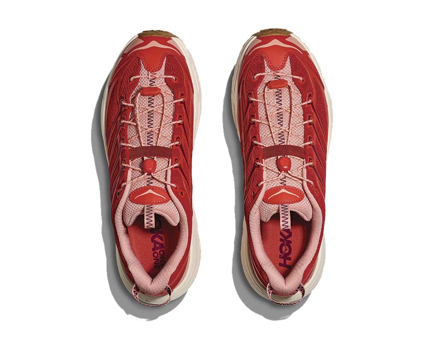 HOKA Mafate Three2 Tomato detail — premium material