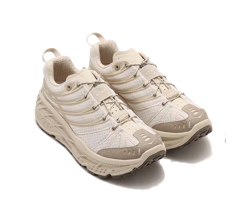 HOKA Stinson Evo OG Oatmilk Seitenansicht — Meta-Rocker-Technologie
