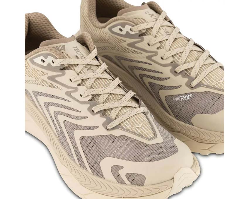HOKA Tecton X 2 Oatmeal Seitenansicht — Meta-Rocker-Technologie