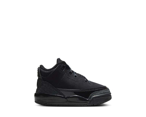 Jordan 3 Retro Black Cat TD Black Dark Charcoal — sneakers enfant tout-petit cuir