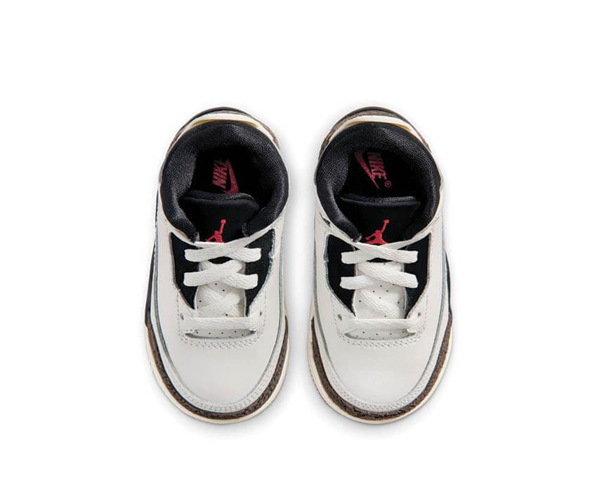 Jordan 3 Retro TD World's Best vue arrière — Jordan 3 Retro TD Sail Black enfant